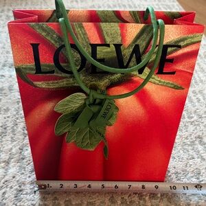 Loewe Tomato Red Bag with Green gift note card